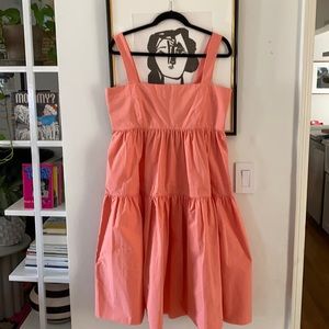 Three Graces cotton empire waist tiered dress